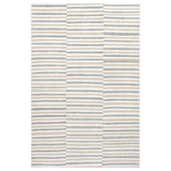 Vintage Minimalist Midcentury Pesian Flat-Weave Rug