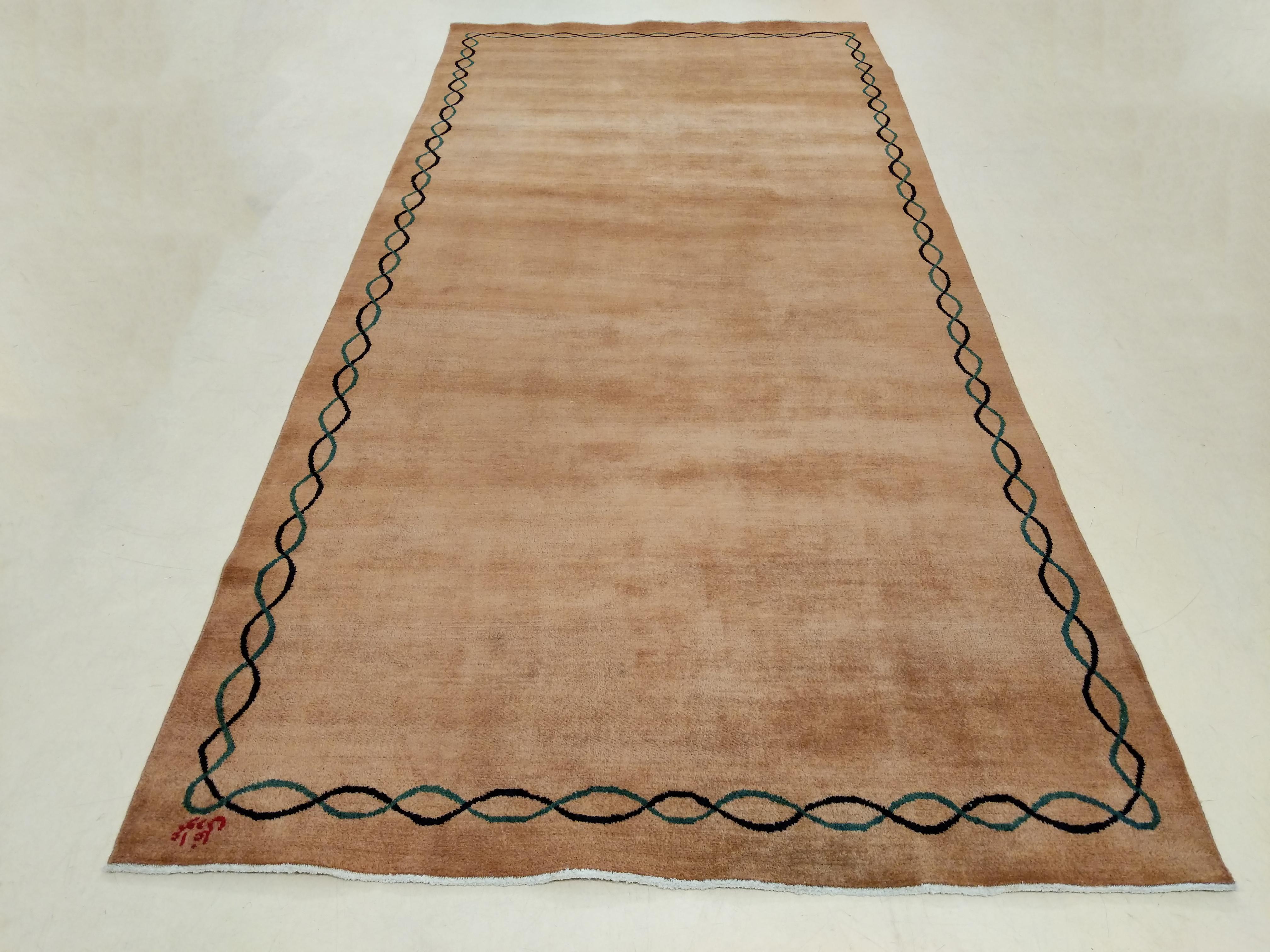 Modernistischer Teppich im Vintage-Stil (Moderne der Mitte des Jahrhunderts) im Angebot