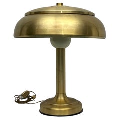 Lampe de table vintage Ministerial dorée. Italie années 1950