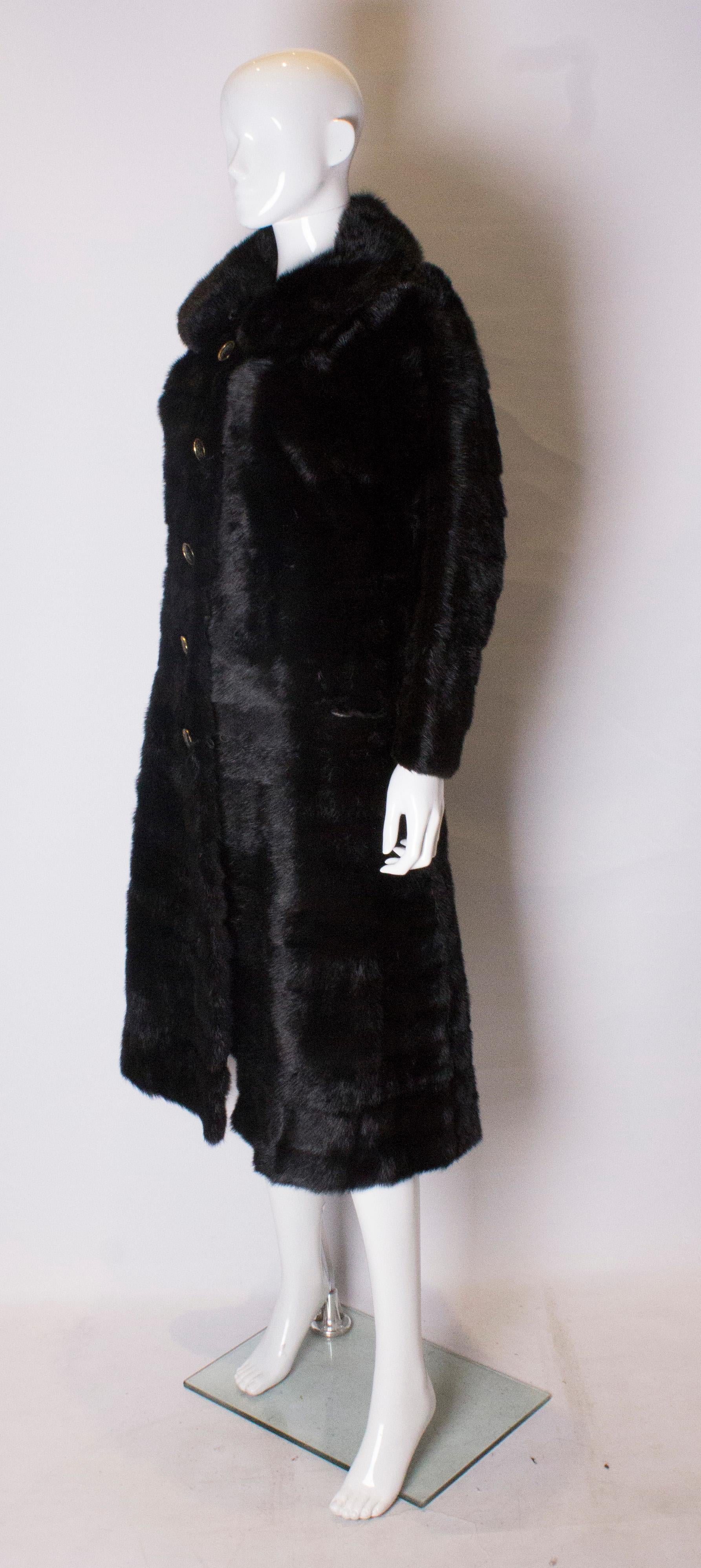 Black Vintage Mink Coat
