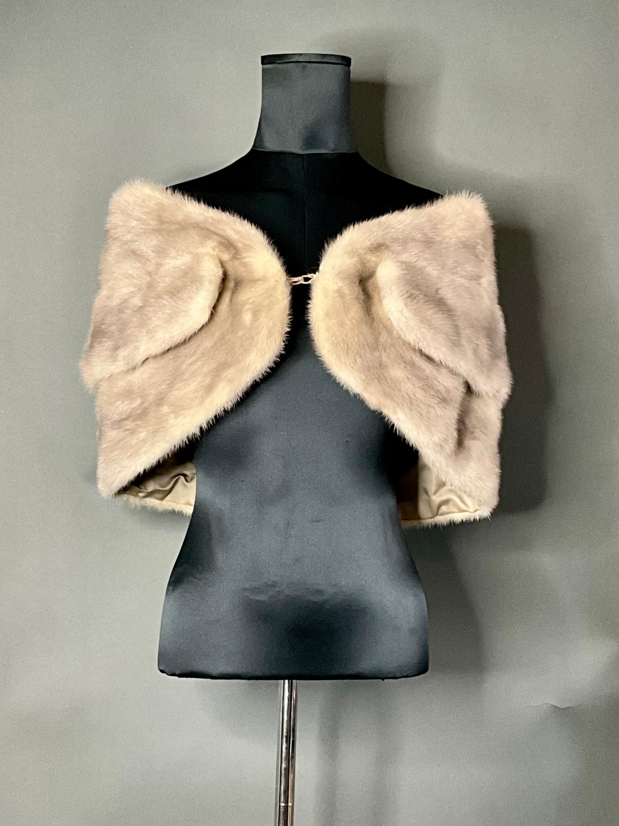Black Vintage Mink Fur Shawl For Sale