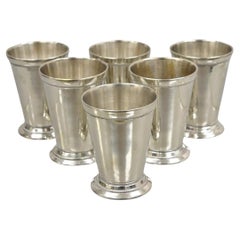 Vintage Mint Julep Silver Plated Cup Tumbler attr Patrick Henry Italy - Set of 6