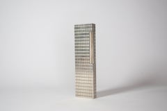 Vintage MINT Silver Plated Ligne 1 ST Dupont Desk Lighter 1970s