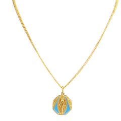 Vintage MIraculous Virgin Mary Pendant Necklace