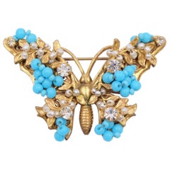 Vintage Miriam Haskell Butterfly Brooch