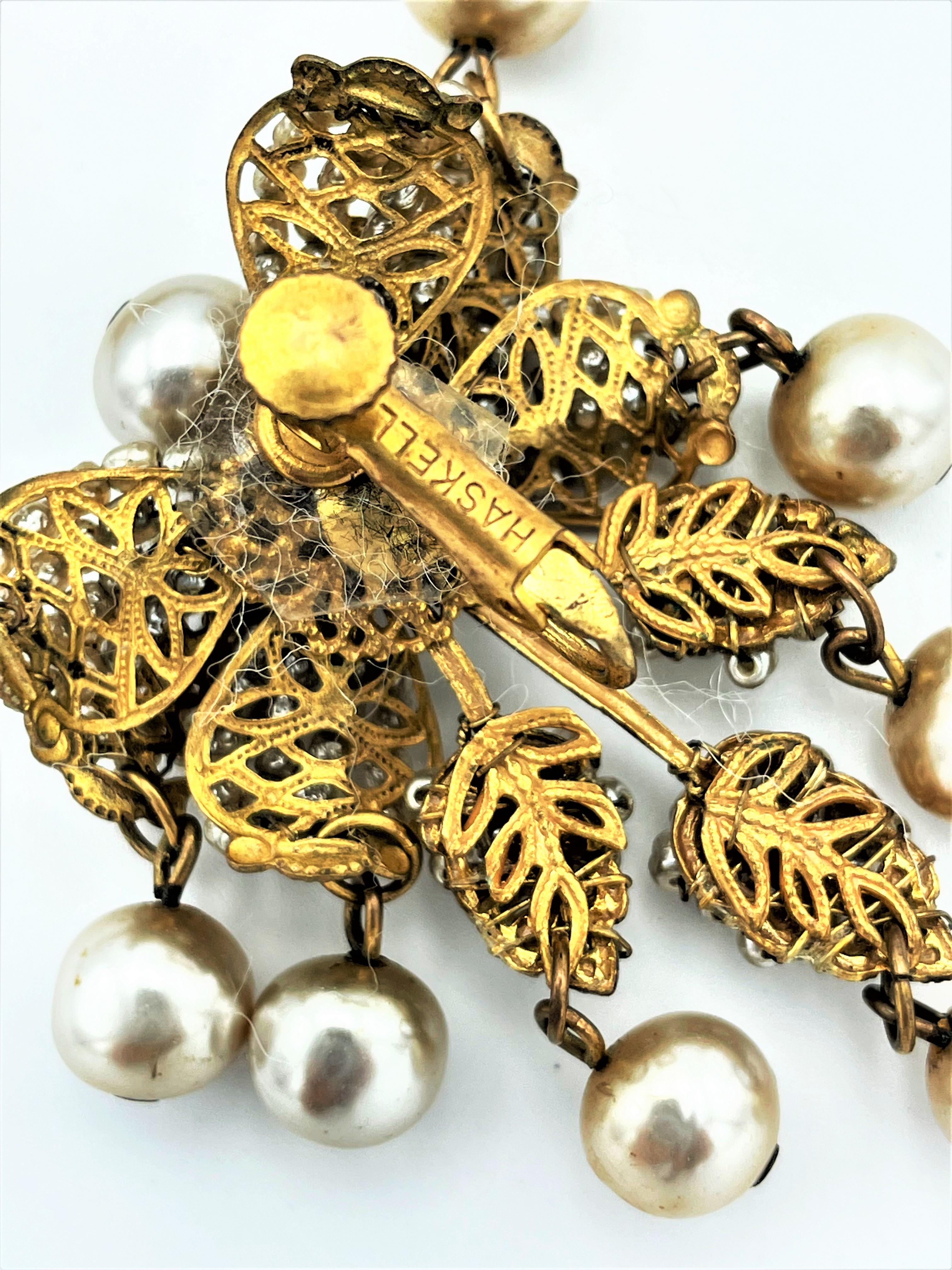 Miriam Haskell Vintage-Set, Halskette und Ohrclips für Sammlerstücke, 1940er Jahre im Angebot 7