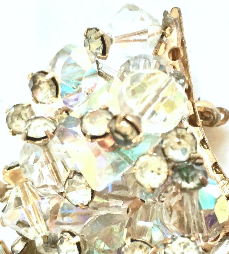 Download Vintage Miriam Haskell Style Glass Bead Abstract Dangle Brooch For Sale at 1stdibs