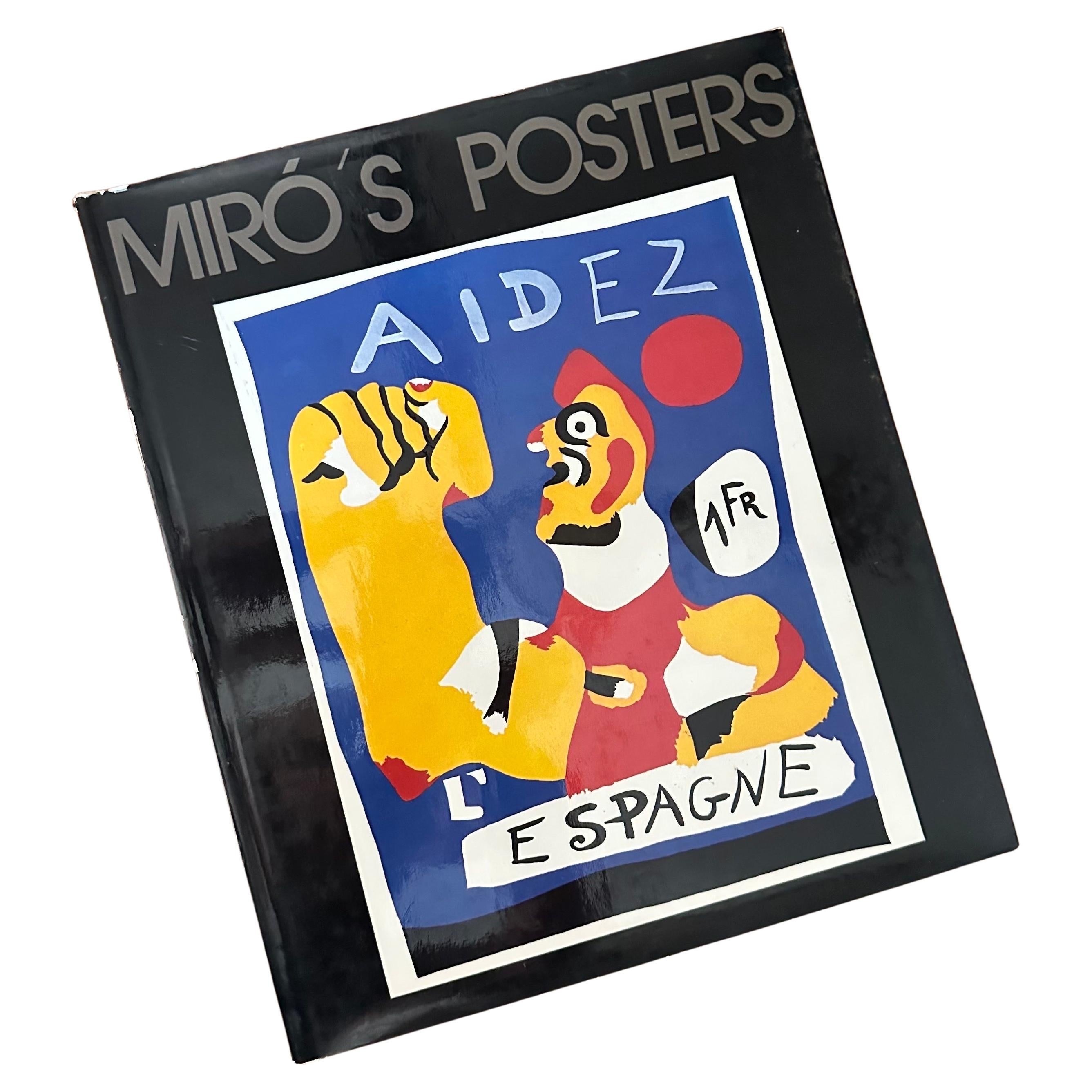 Livre d'art vintage Miro's Posters catalogué par Gloria Picazo en vente