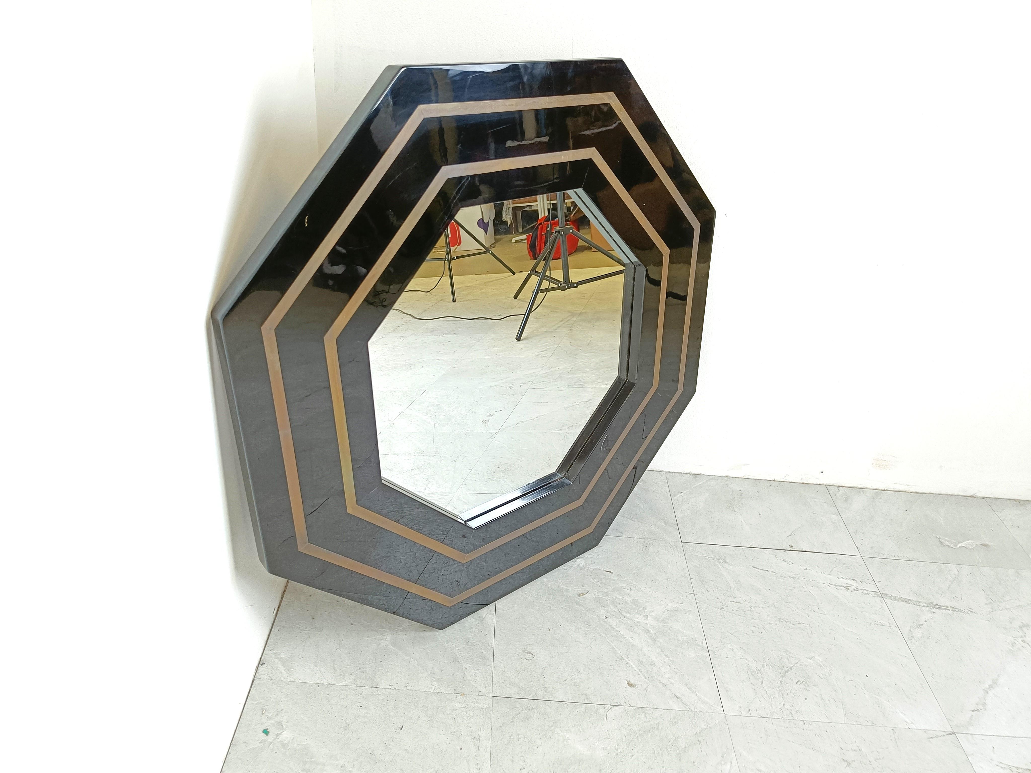 Late 20th Century Vintage mirror by Jean Claude Mahey, 1970s