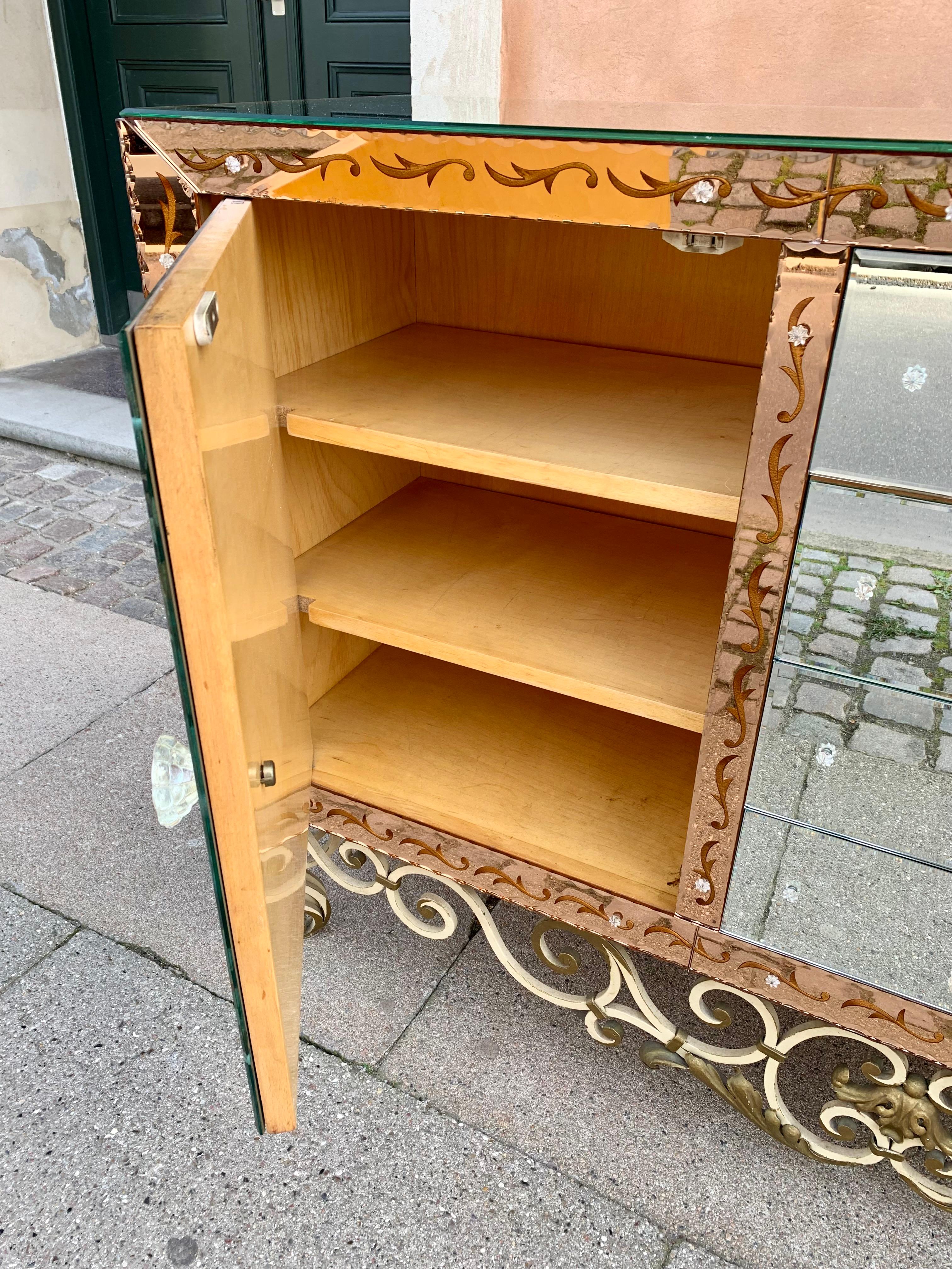 Vintage Mirror Credenza For Sale 5