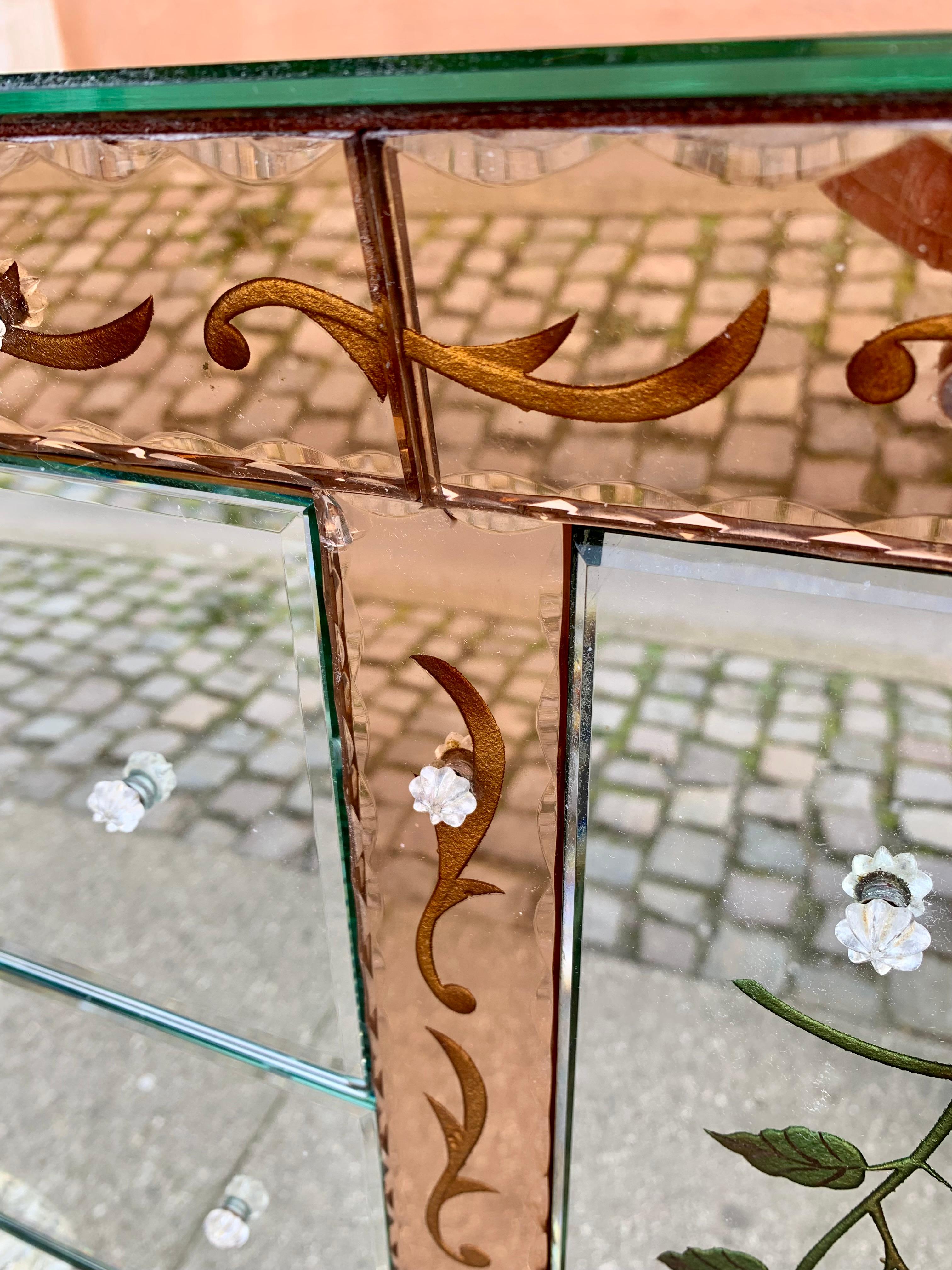 Credenza con specchio vintage in vendita 7