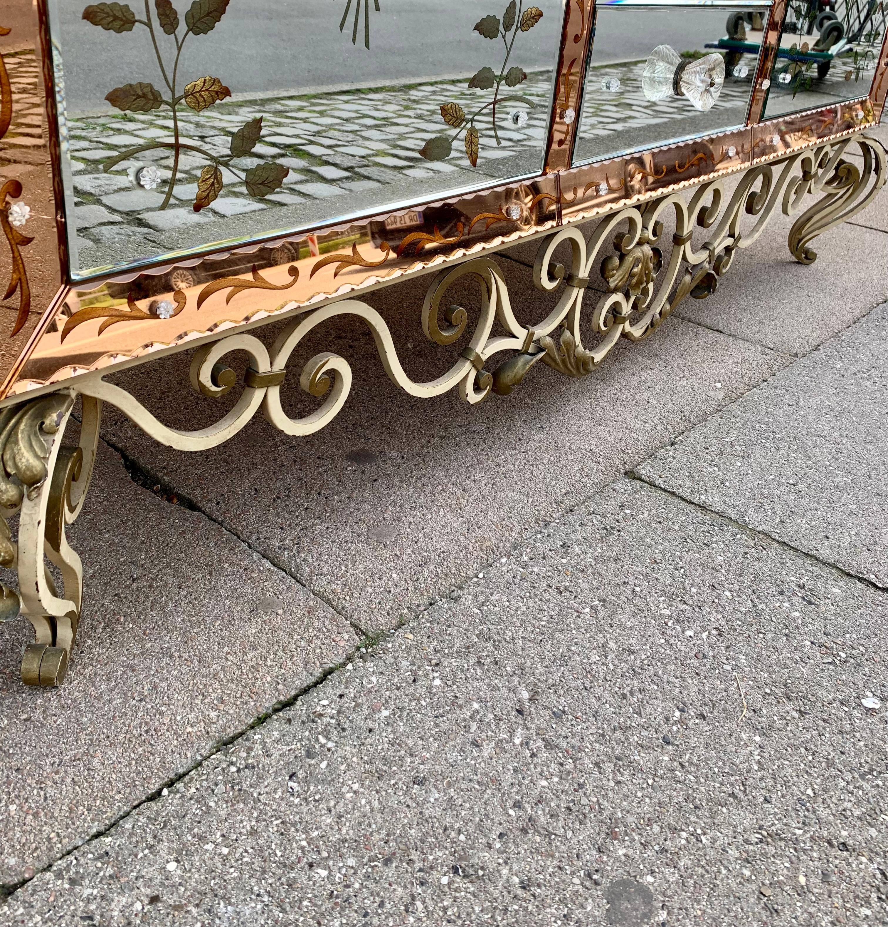 Credenza con specchio vintage In condizioni buone in vendita a Hellerup, DK
