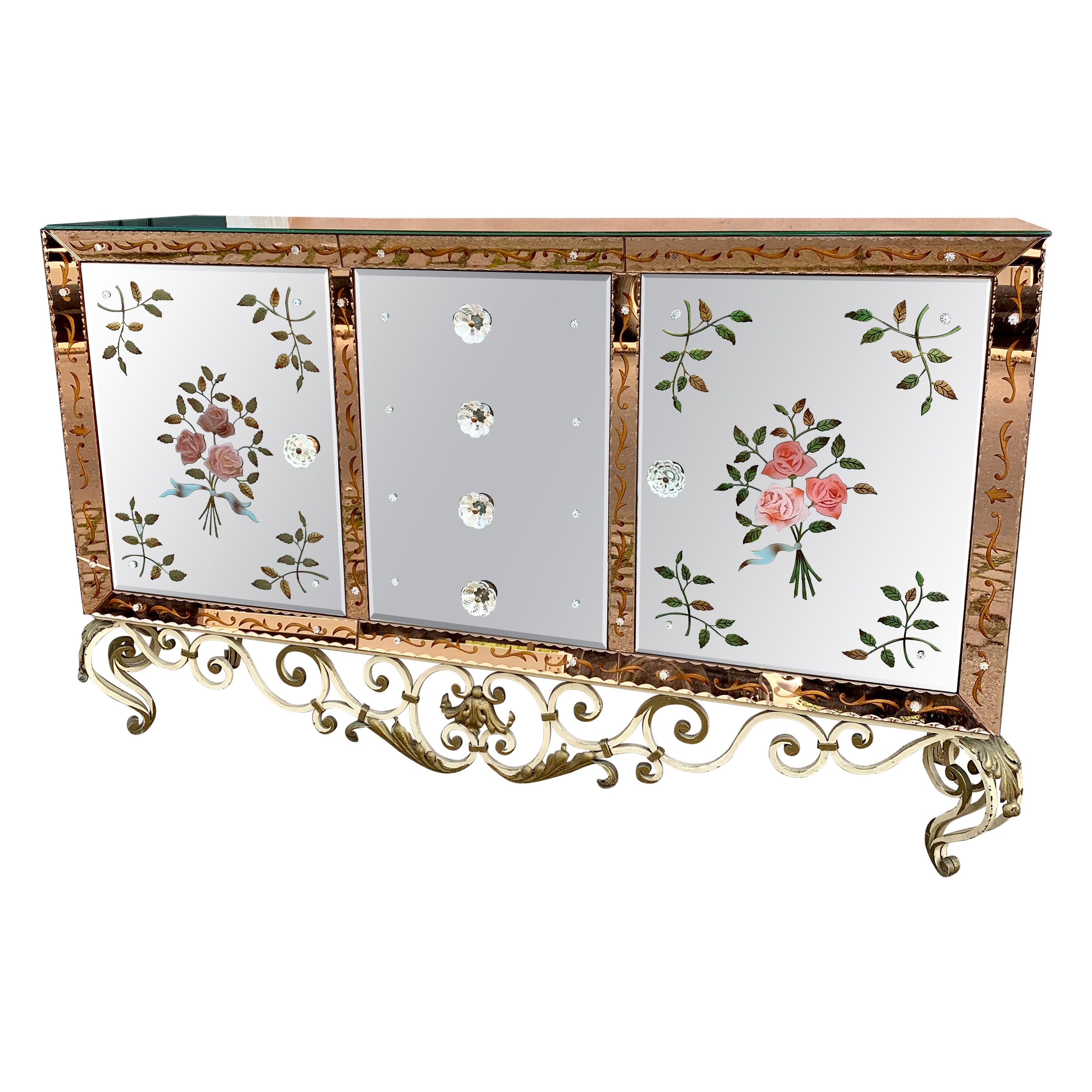 Vintage Mirror Credenza