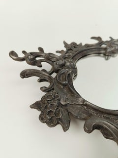 Vintage Mirror in Baroque Rococo style made in german silver