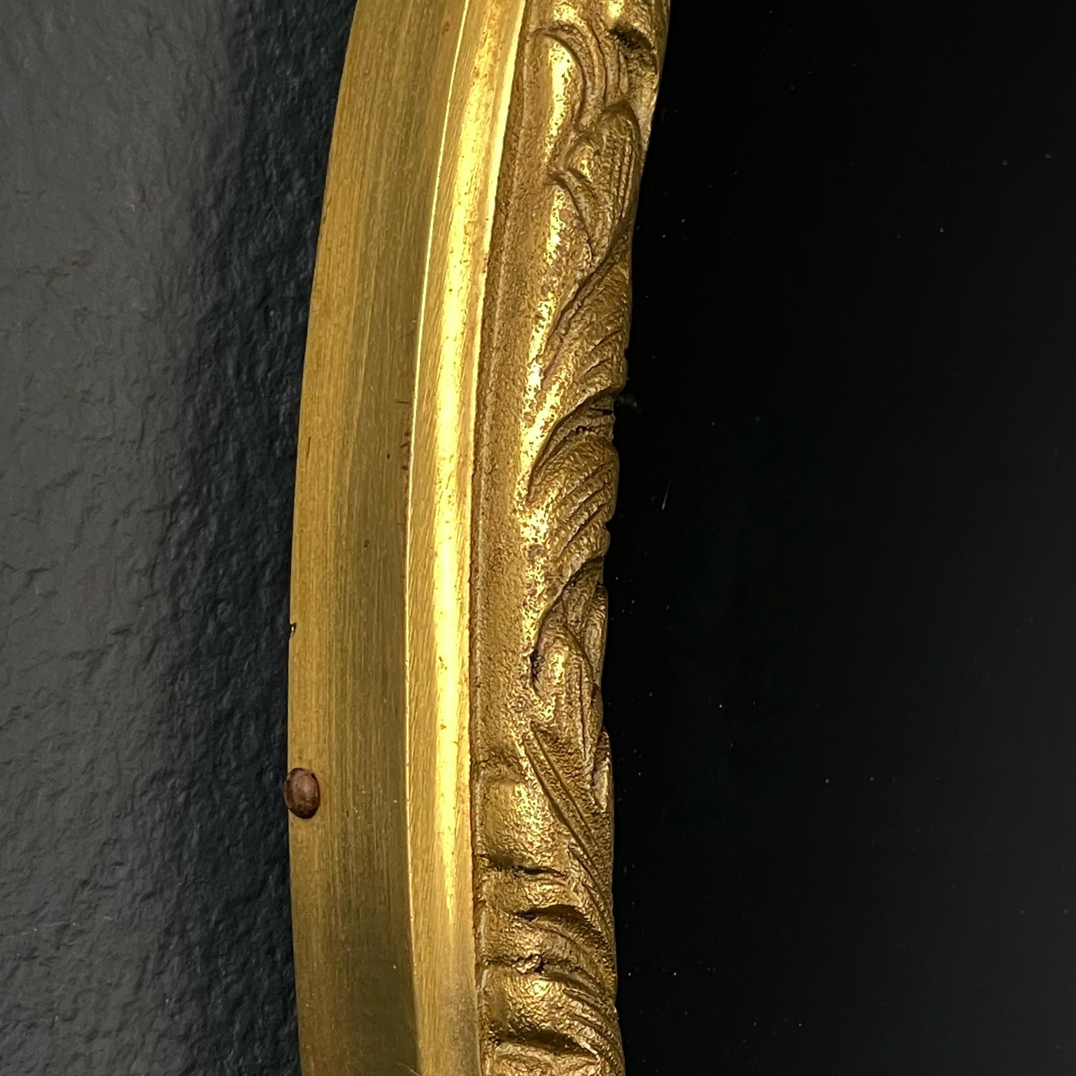Miroir vintage avec cadre en laiton, Italie, années 1950 en vente 7