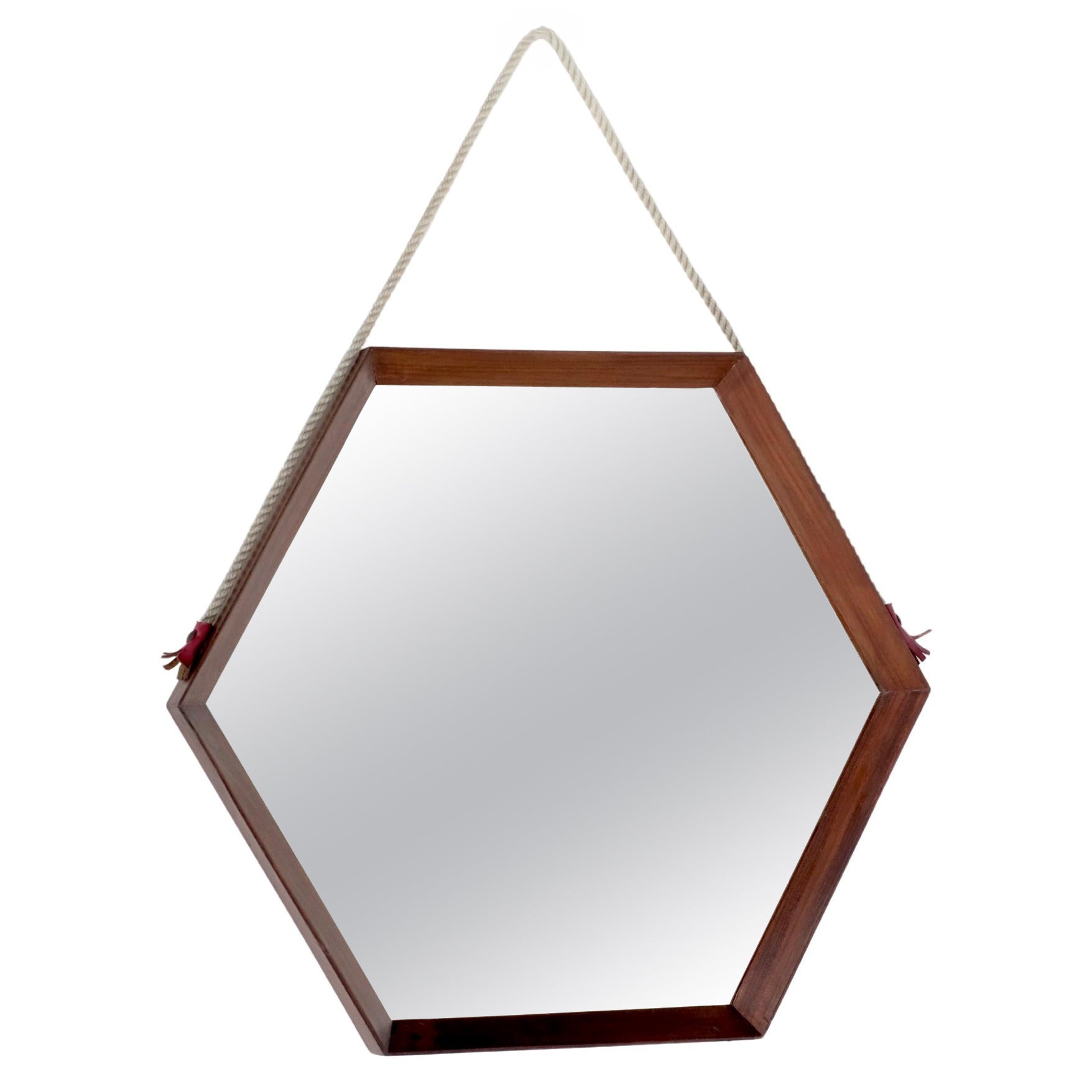 Vintage mirror in wood, Italy years 1960s.