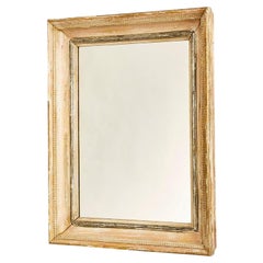 Vintage Mirror with Antique Wooden Frame with Patina, France, 20th Century