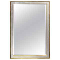 Vintage Mirror with Faux Bamboo Frame in Gold