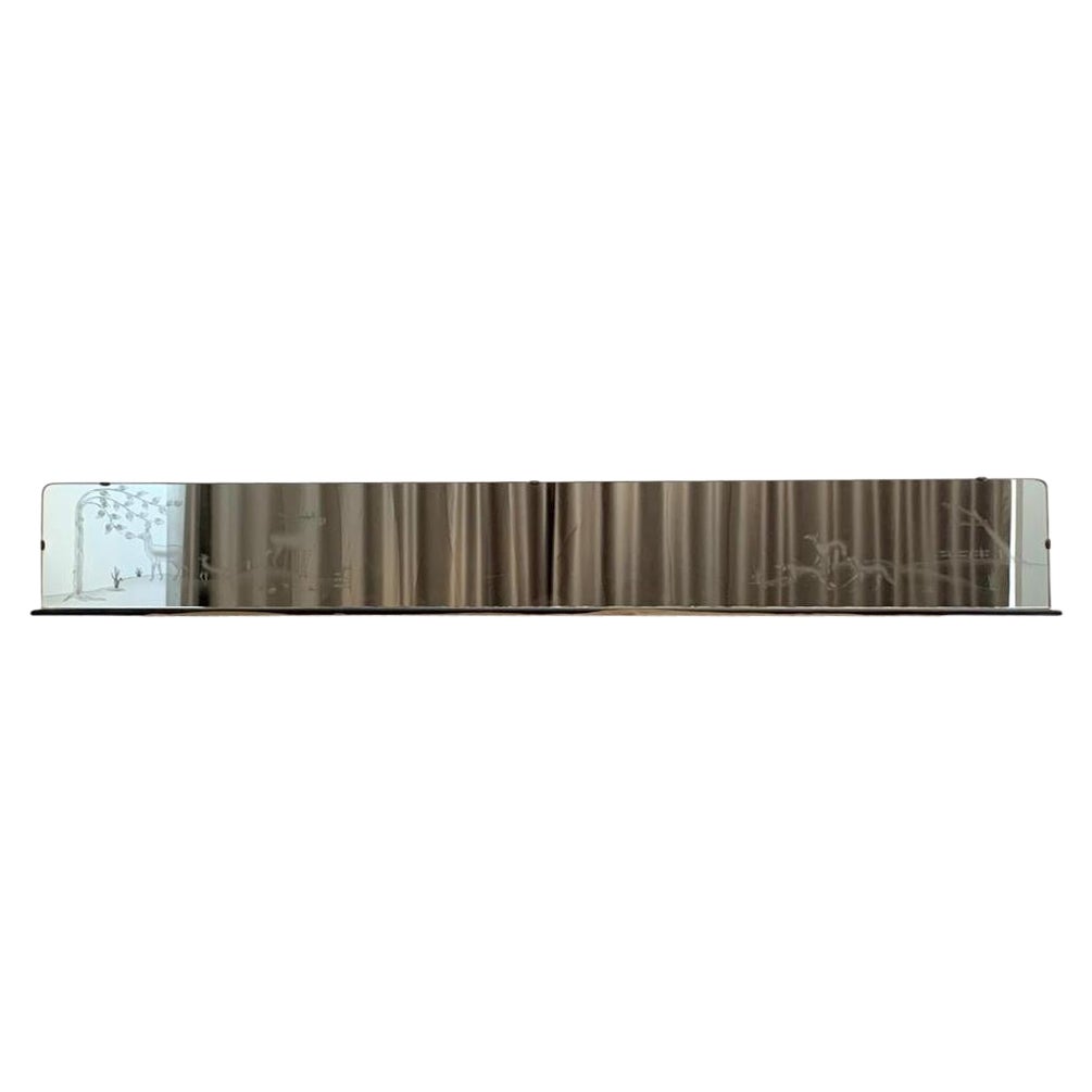 Vintage Mirror with Forest Animal Decoration