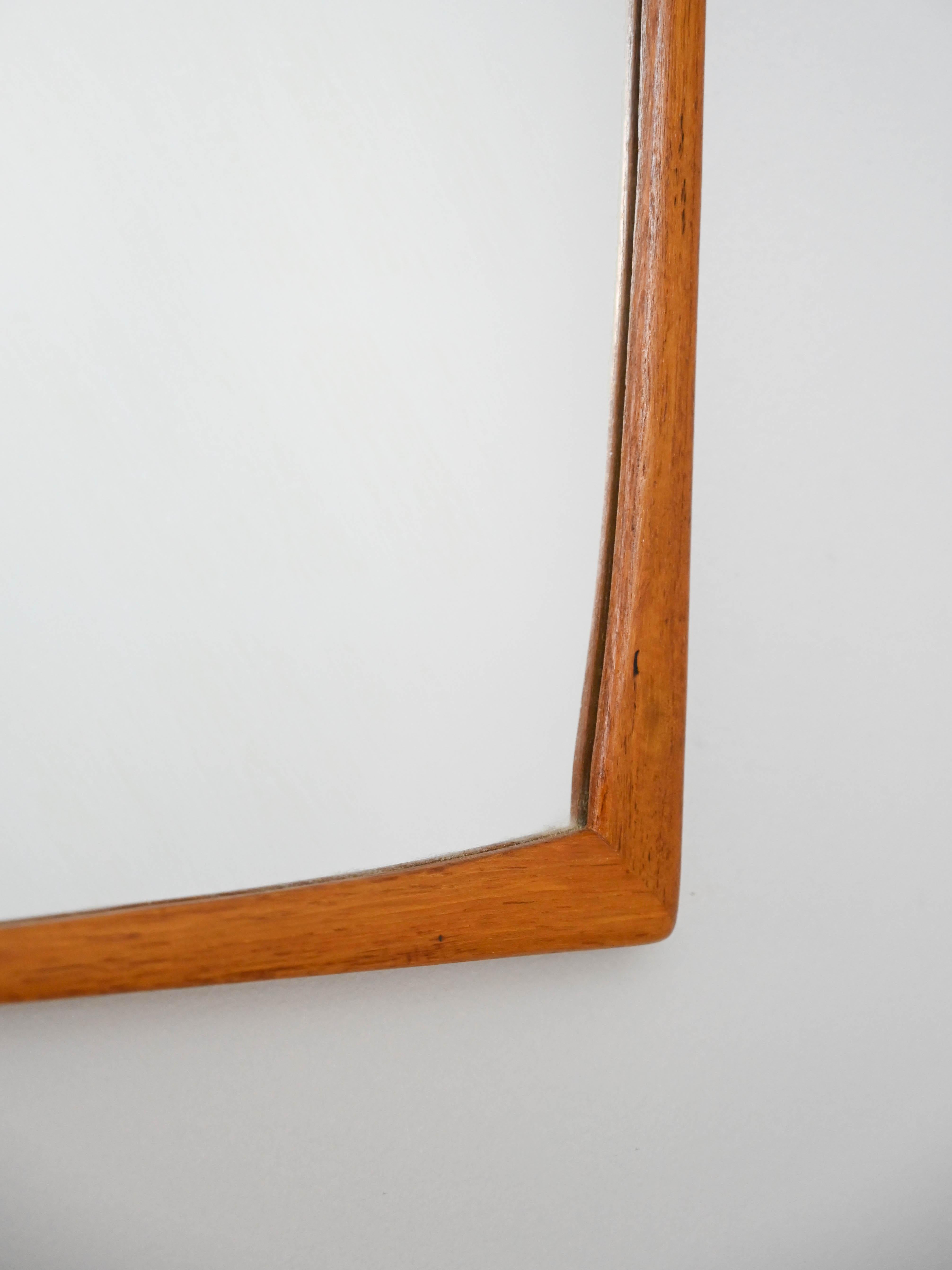 Vintage Mirror with Teak Frame In Good Condition In Brescia, IT