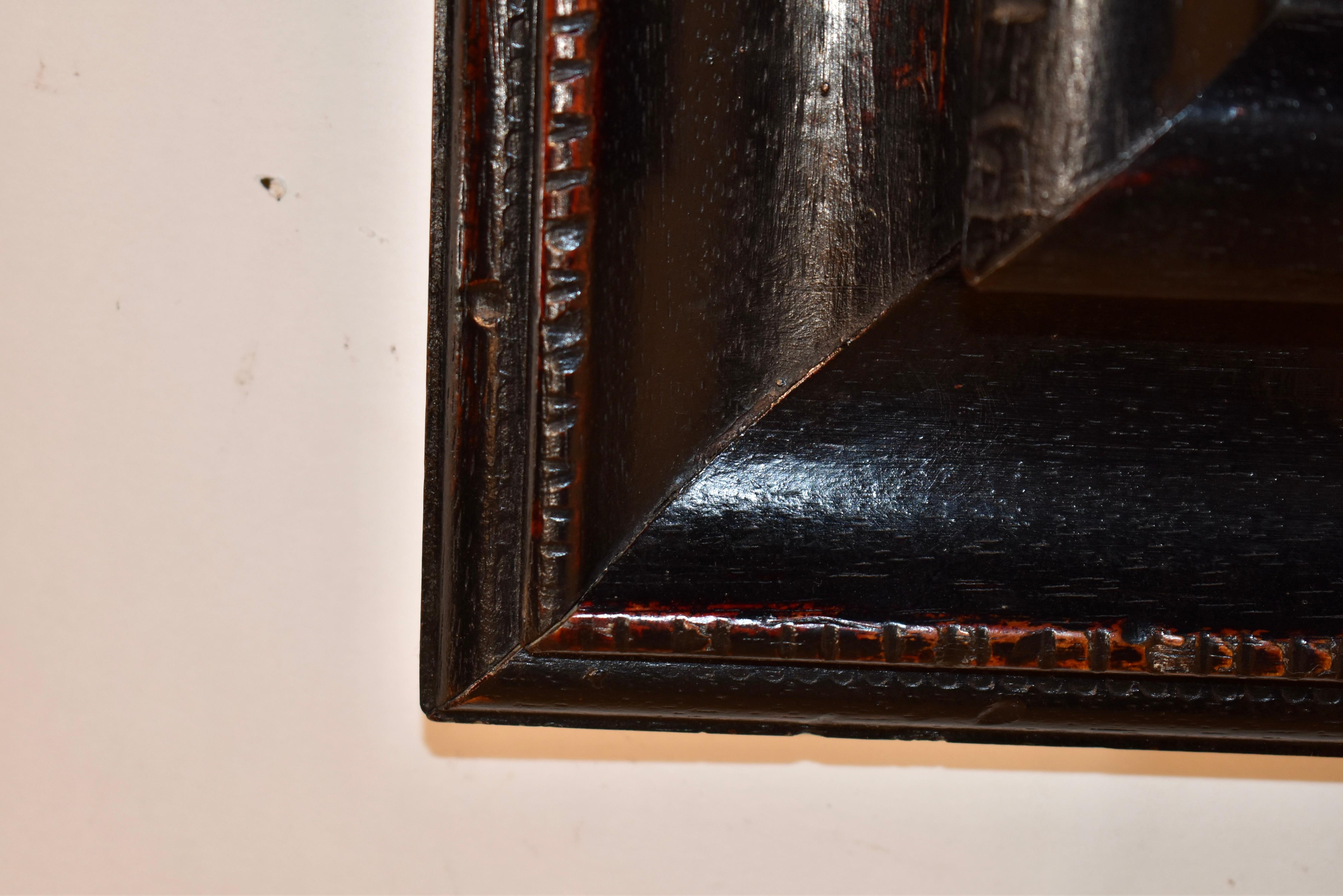 Miroir vintage avec large cadre moulé en vente 3