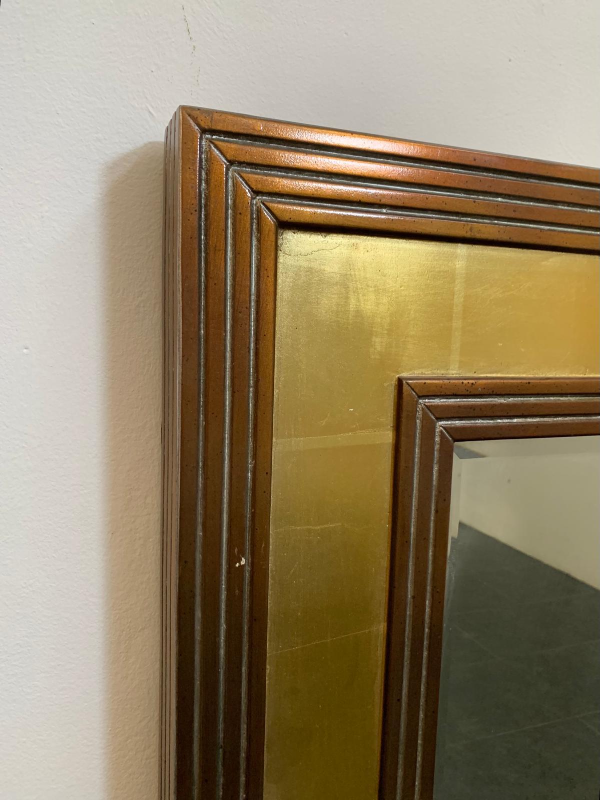 Miroir vintage avec cadre en bois, années 1970 en vente 4