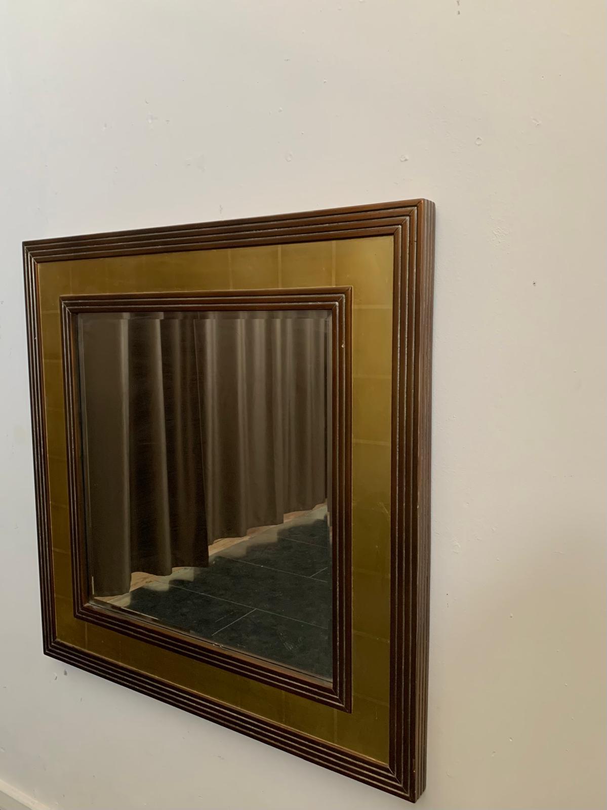 Miroir vintage avec cadre en bois, années 1970 en vente 2