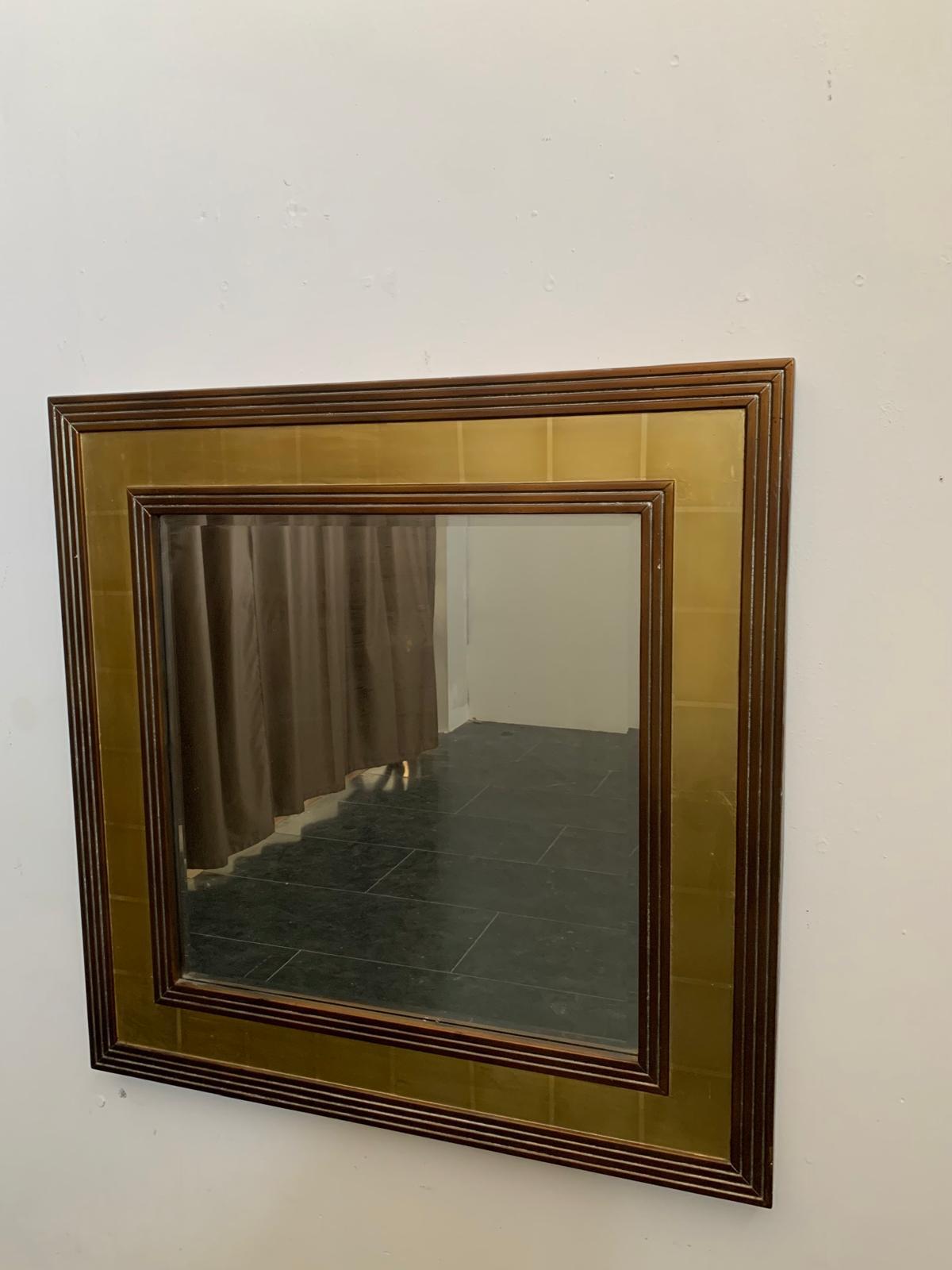 Miroir vintage avec cadre en bois, années 1970 en vente 3
