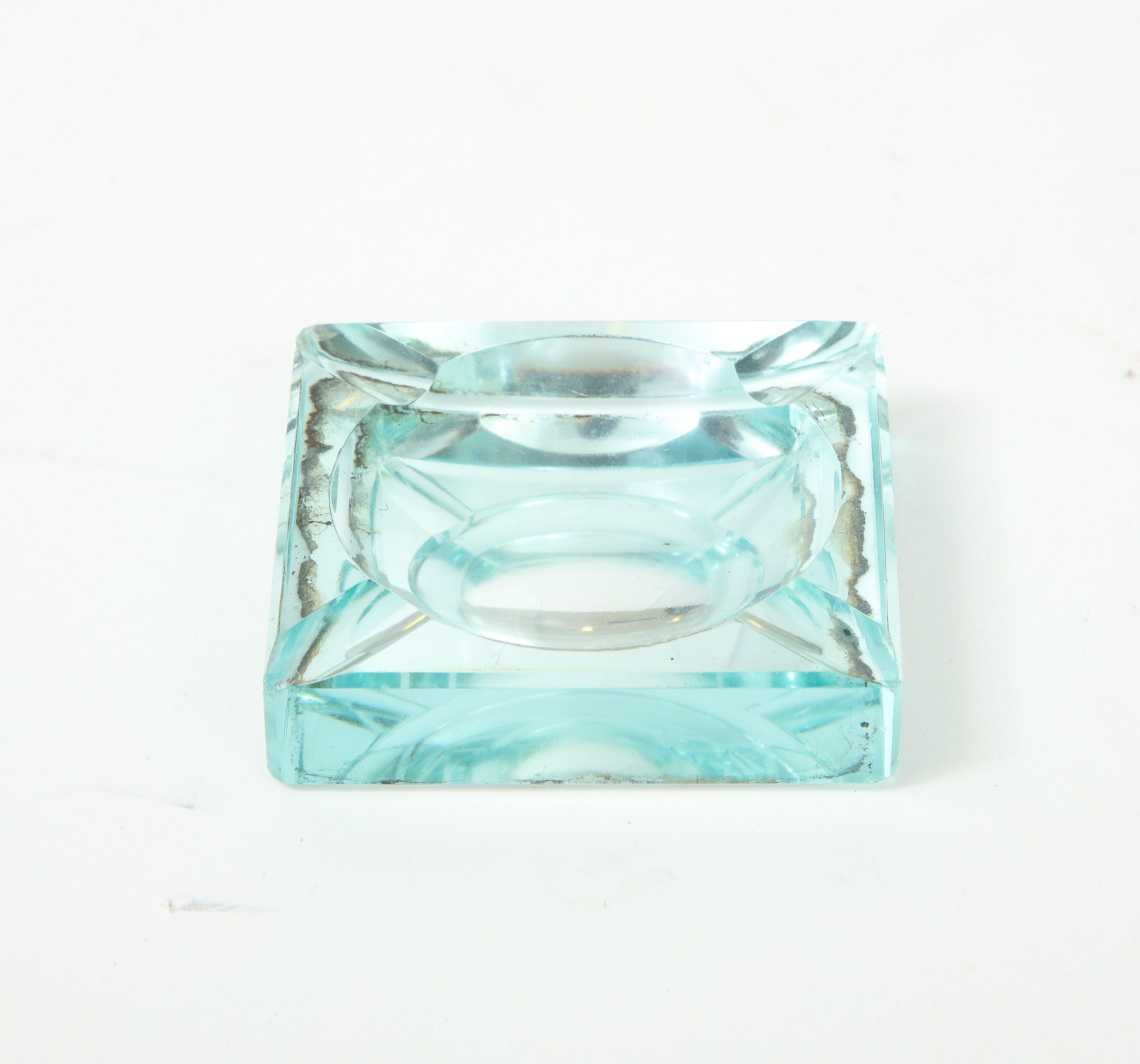 French Vintage Mirrored Ashtray