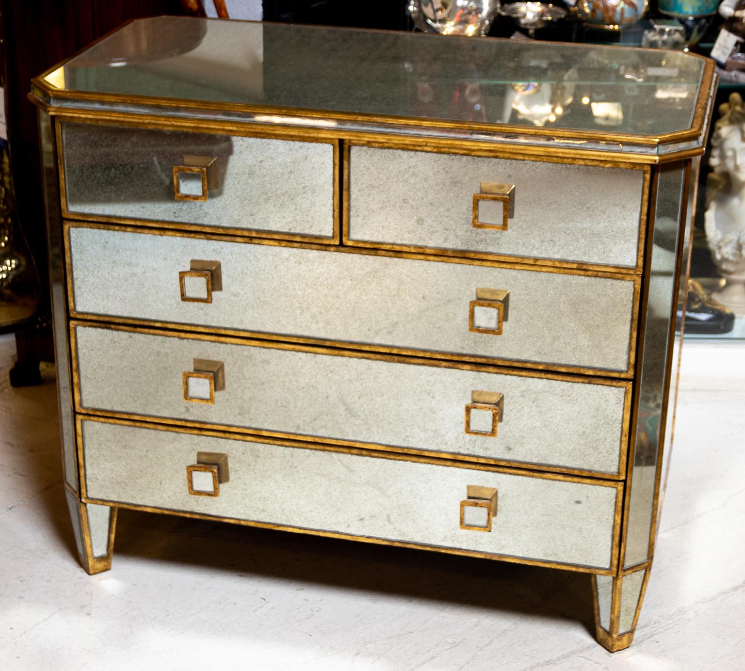 Vintage Mirrored Chest of Drawers 3