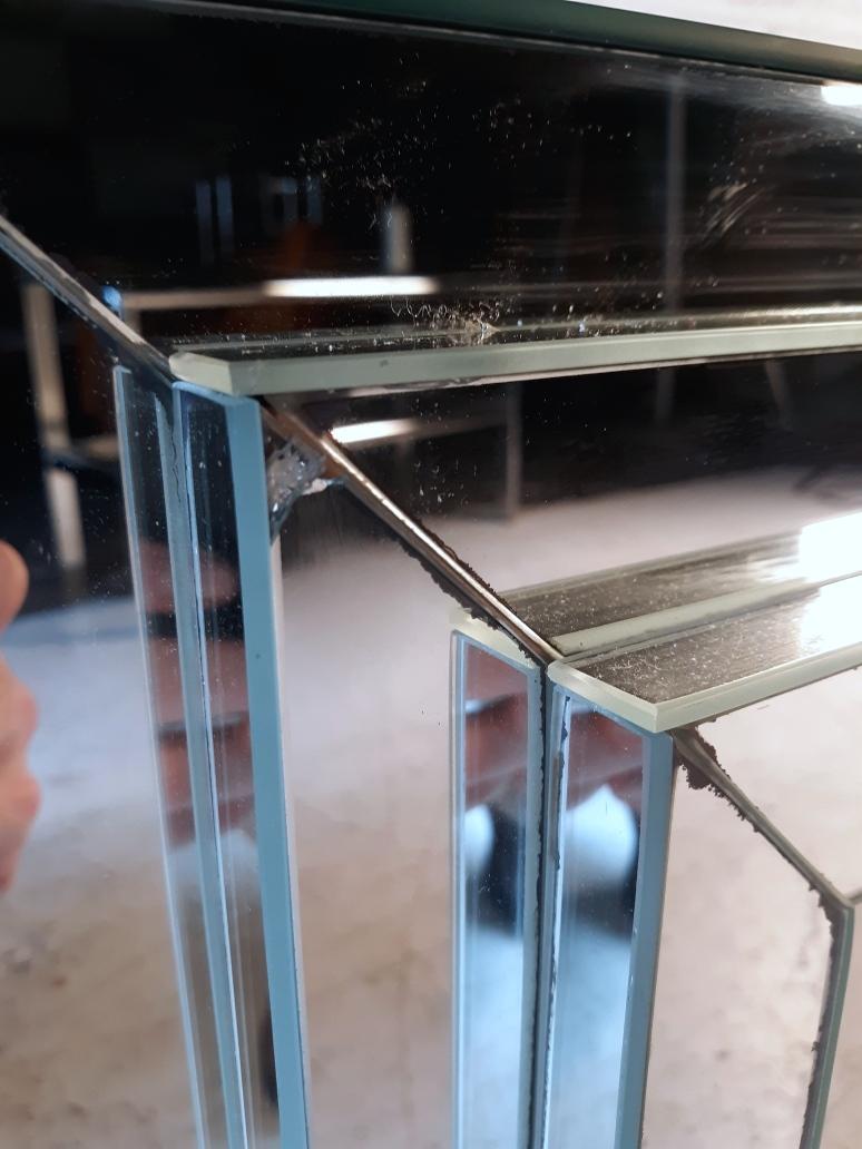 Vintage Mirrored Console or Hallway Table In Fair Condition In Brooklyn, NY