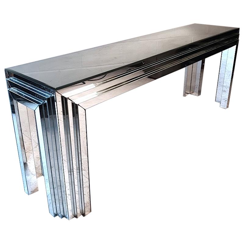 Vintage Mirrored Console or Hallway Table