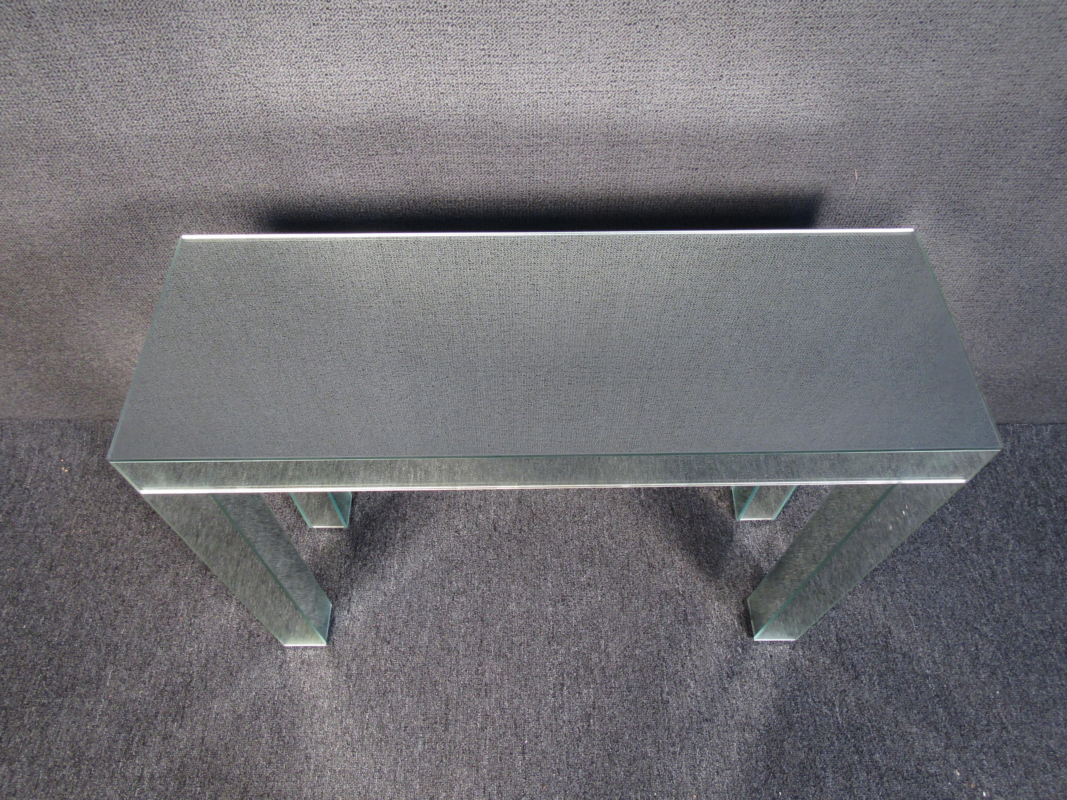small mirrored console table