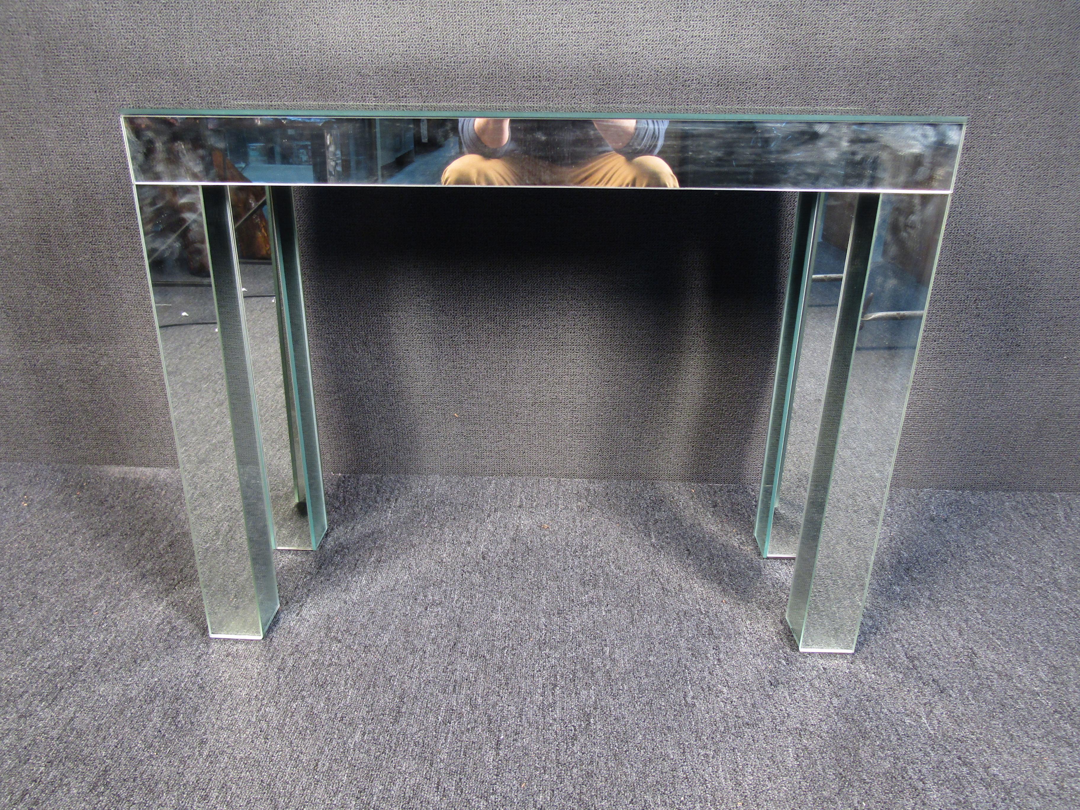 mirrored narrow console table