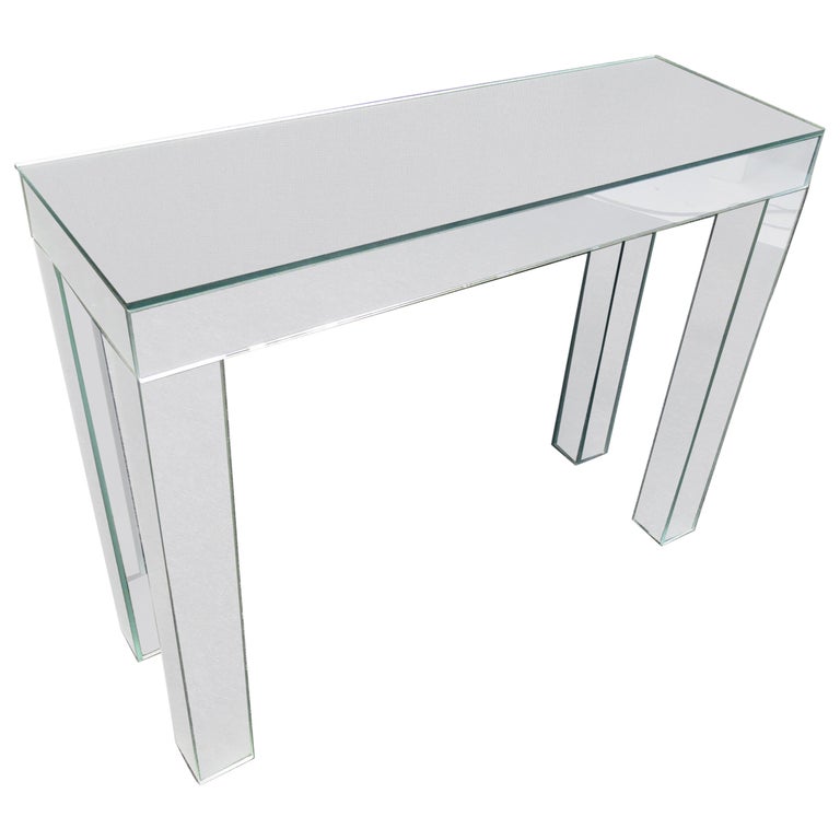 Vintage Mirrored Console Table For Sale at 1stDibs small mirrored