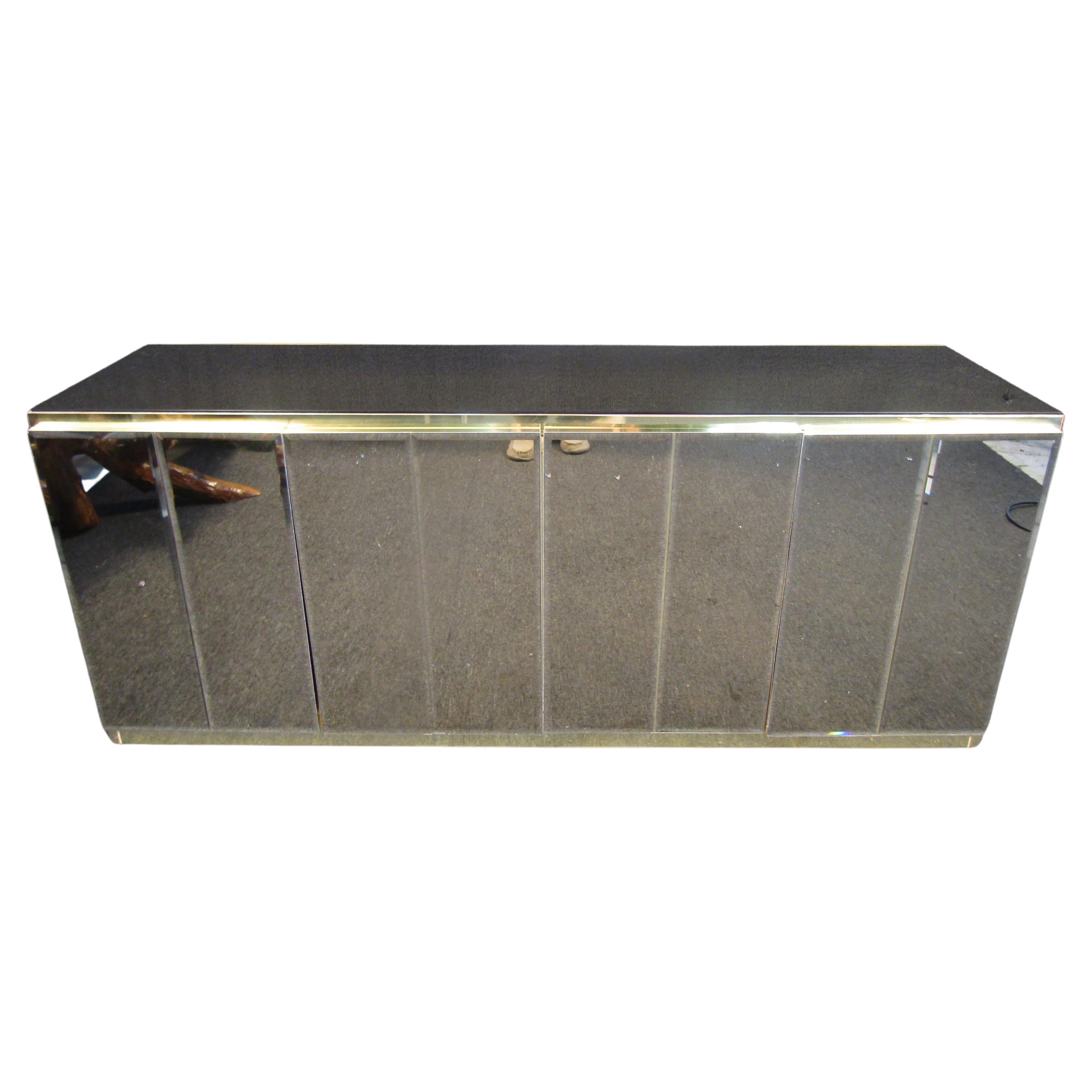 Vintage Mirrored Credenza