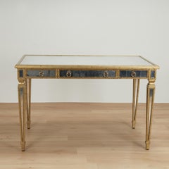 Escritorio o mesa vintage con espejo de Theodore Alexander