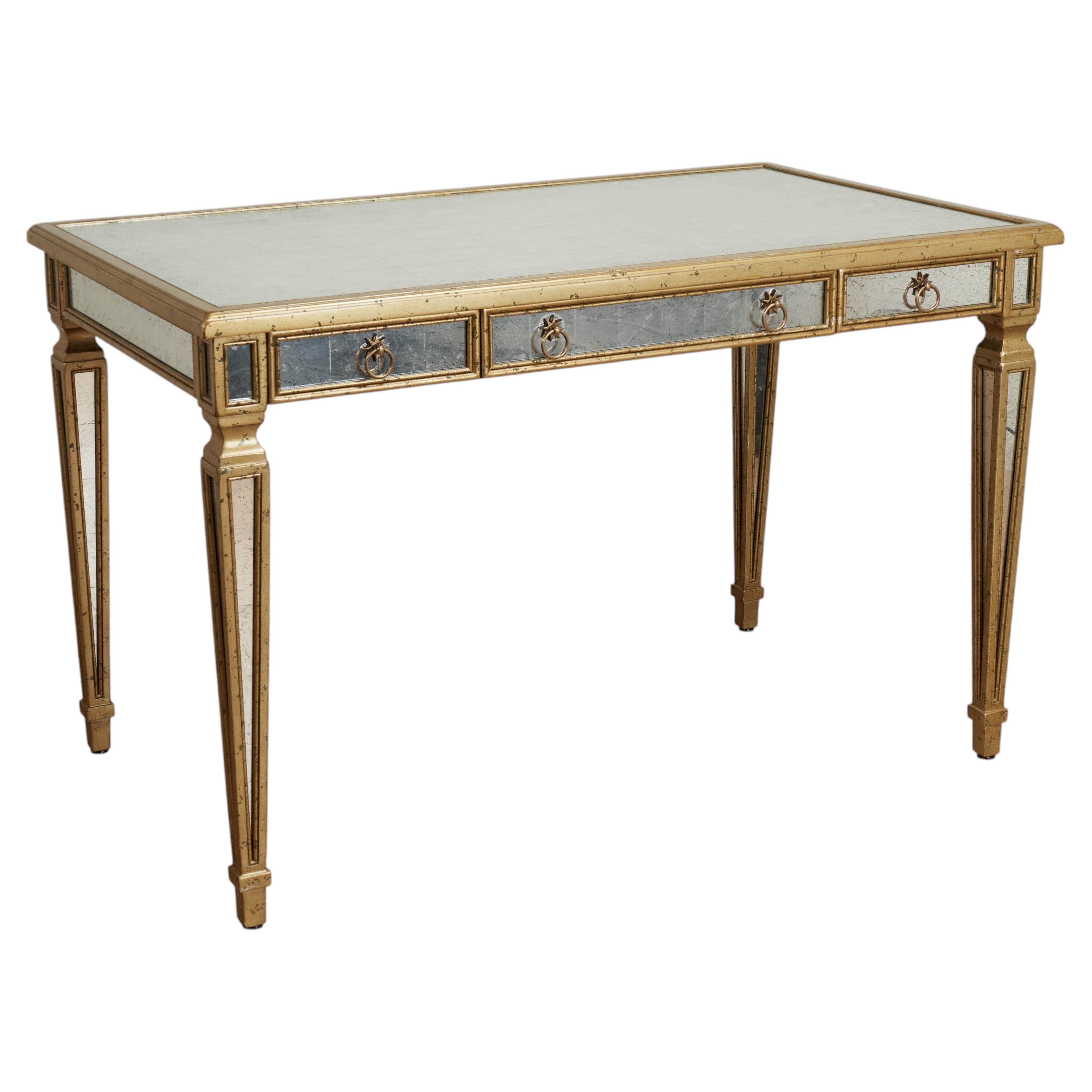 Vintage Mirrored Desk or Table by Theodore Alexander