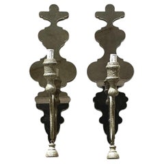 Vintage Mirrored Glass Sconces - Pair