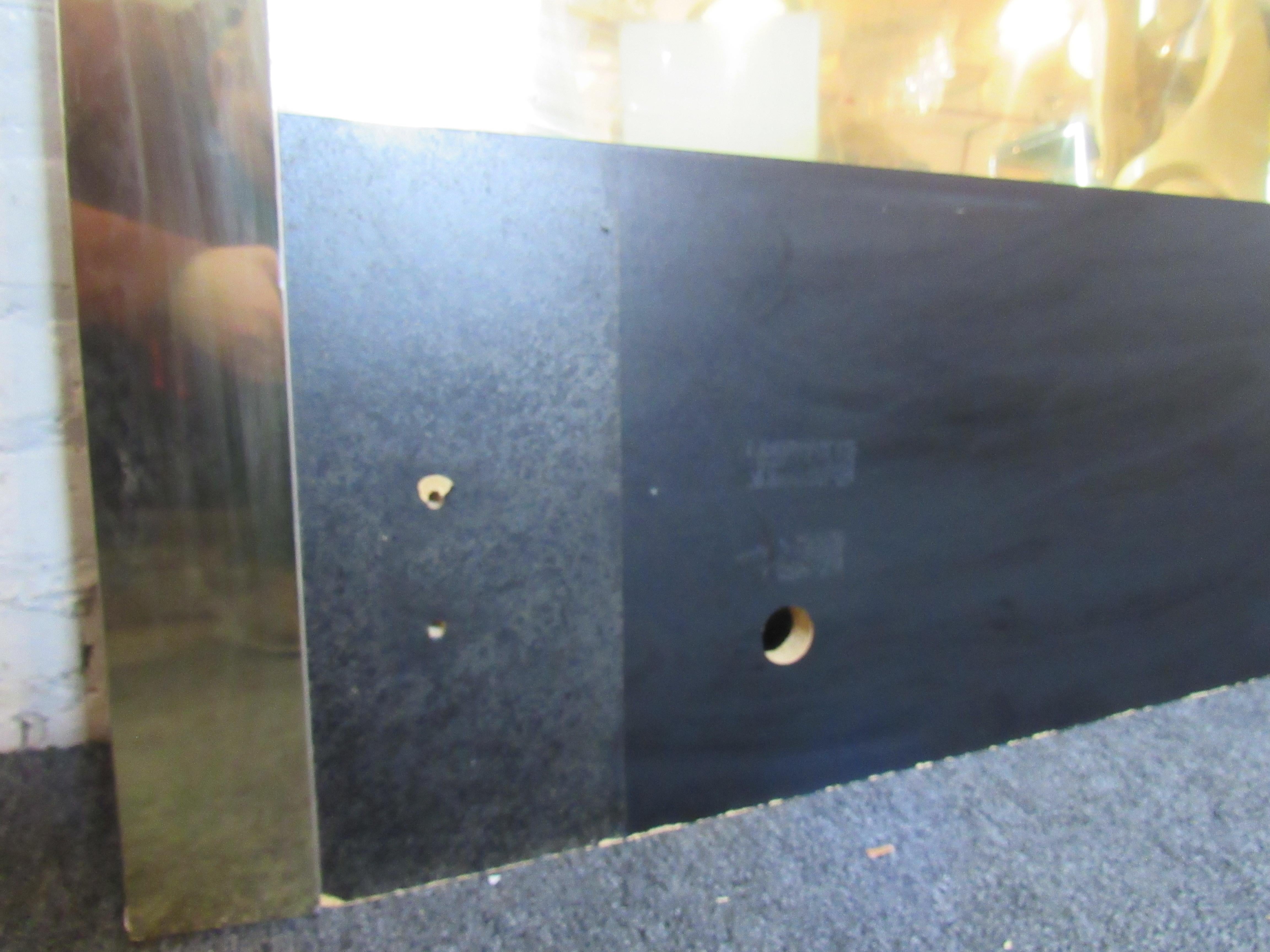 20th Century O.B Solie for Ello Furniture Mirrored Headboard For Sale