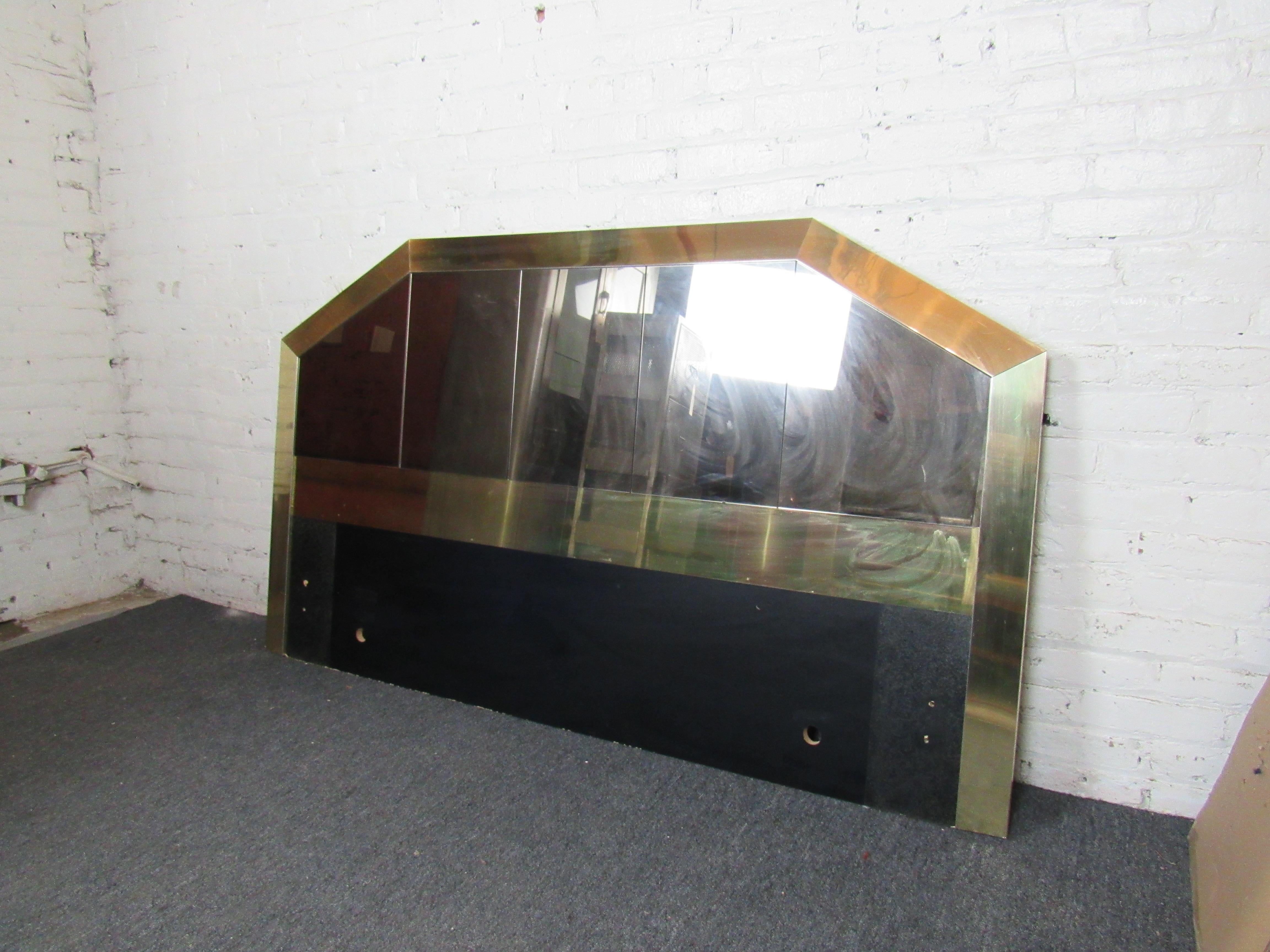 Metal O.B Solie for Ello Furniture Mirrored Headboard