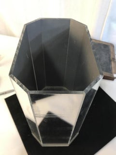 Vintage Mirrored Planter or Waste Bin