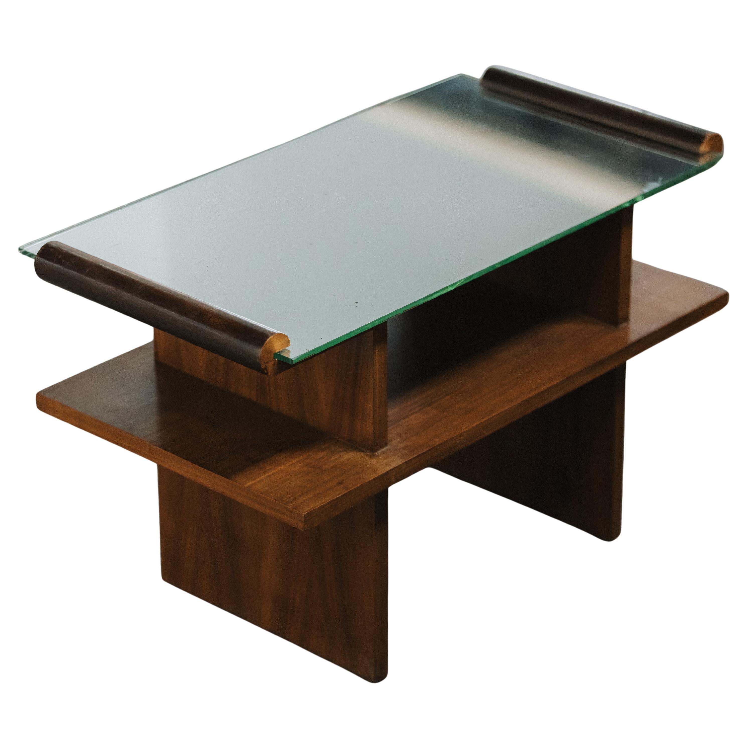 Vintage Mirrored Side Table From Italy, Circa 1960 For Sale