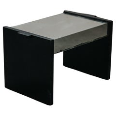 Mesa auxiliar vintage con espejos, Italia, circa 1970