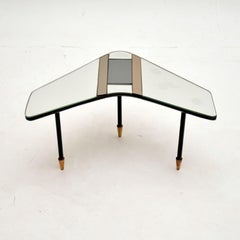 Vintage Mirrored Top Side Table