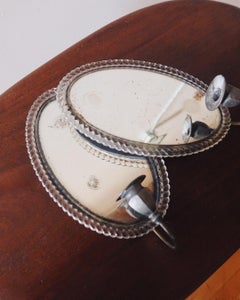 Candelabros de pared con espejo vintage