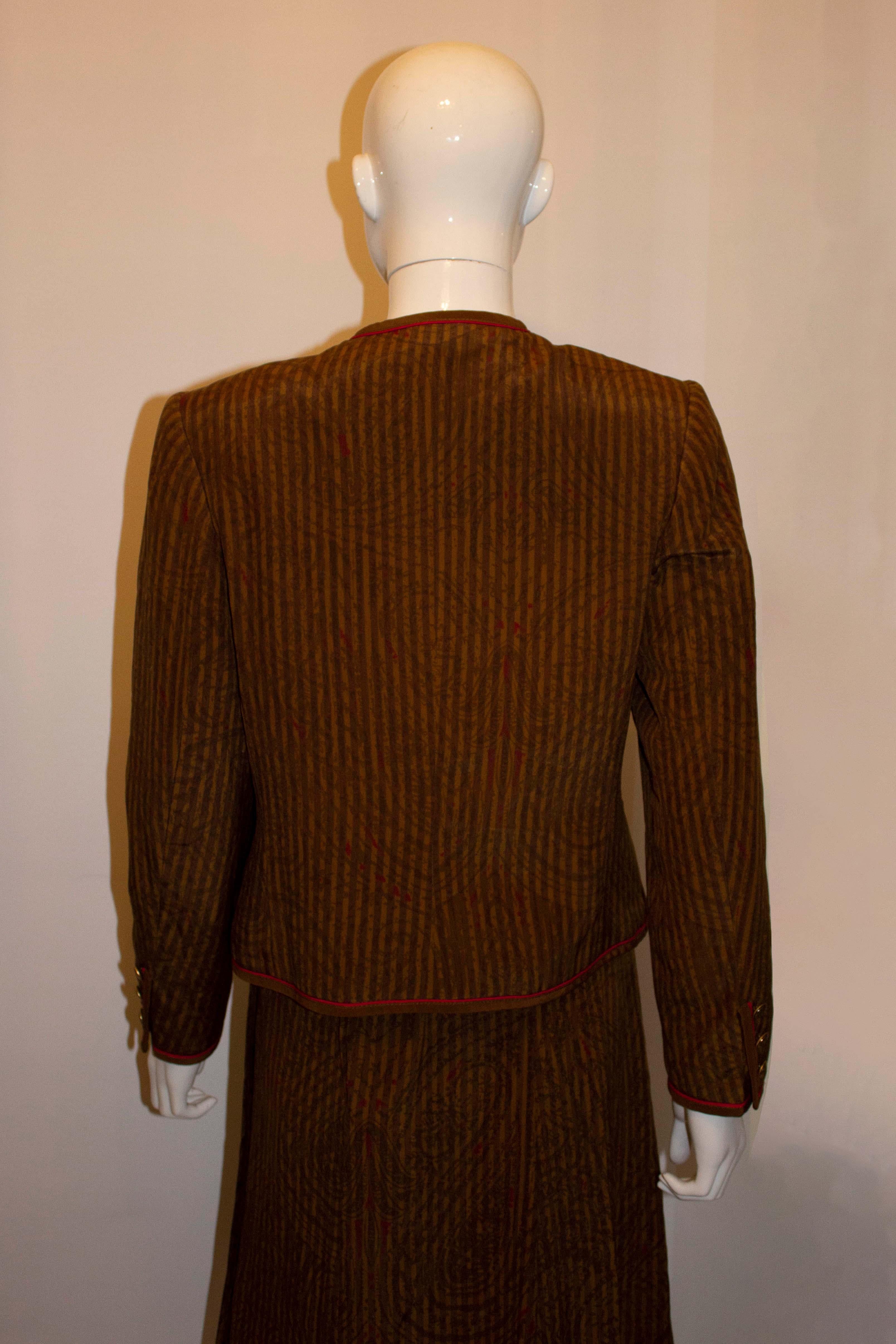Vintage Miss Antonette Silk Skirt Suit In Good Condition For Sale In London, GB