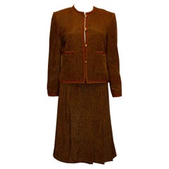 Vintage Miss Antonette Silk Skirt Suit