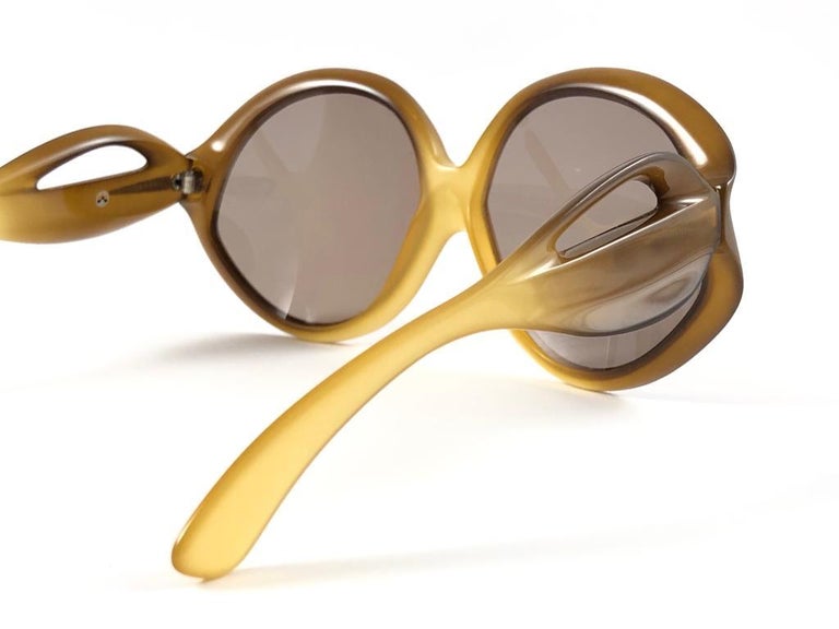 Vintage Miss Dior Two Tone Amber Mask Light Brown Lenses 