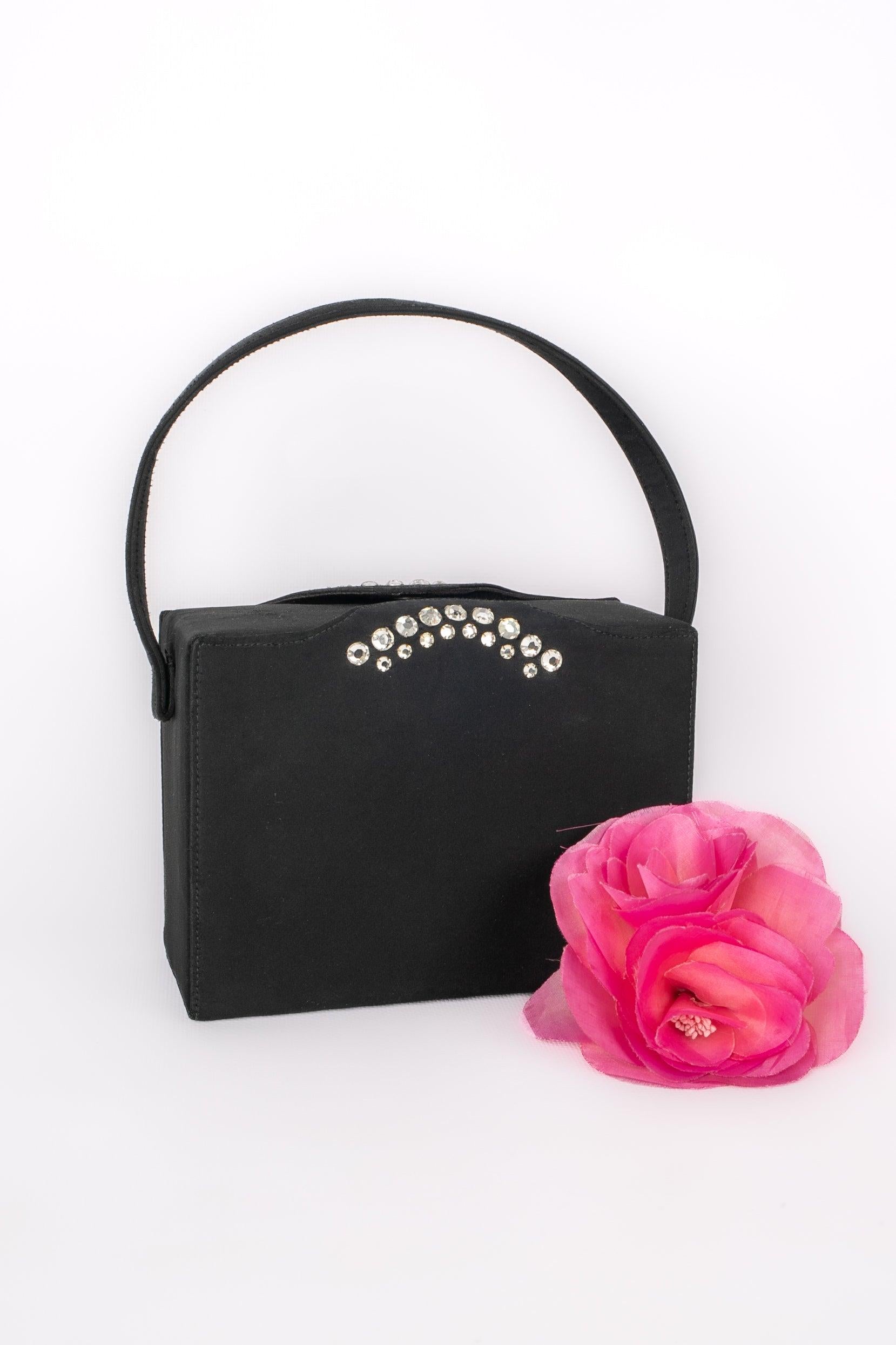 Sac à main vintage Miss Lewis noir en vente 5